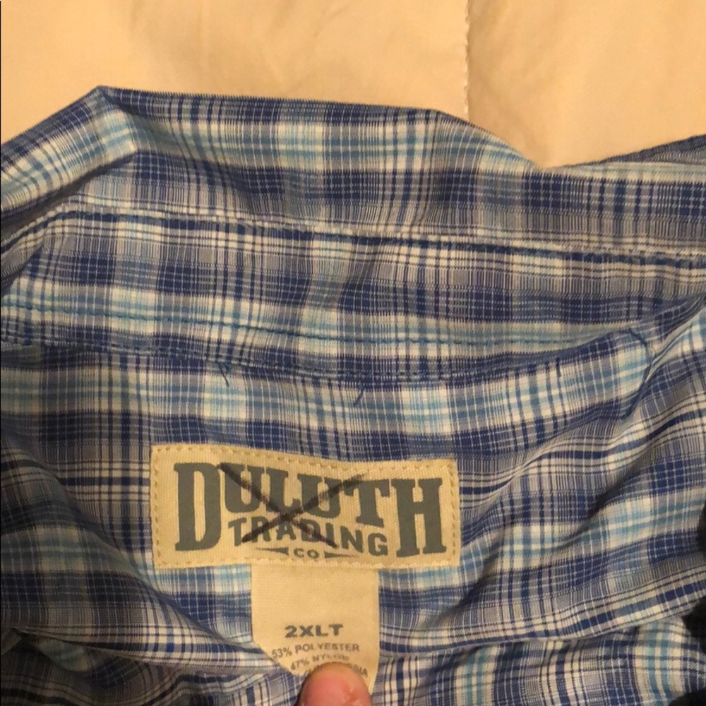 NWOT Duluth Trading Button down shirt xxl 2xl tall